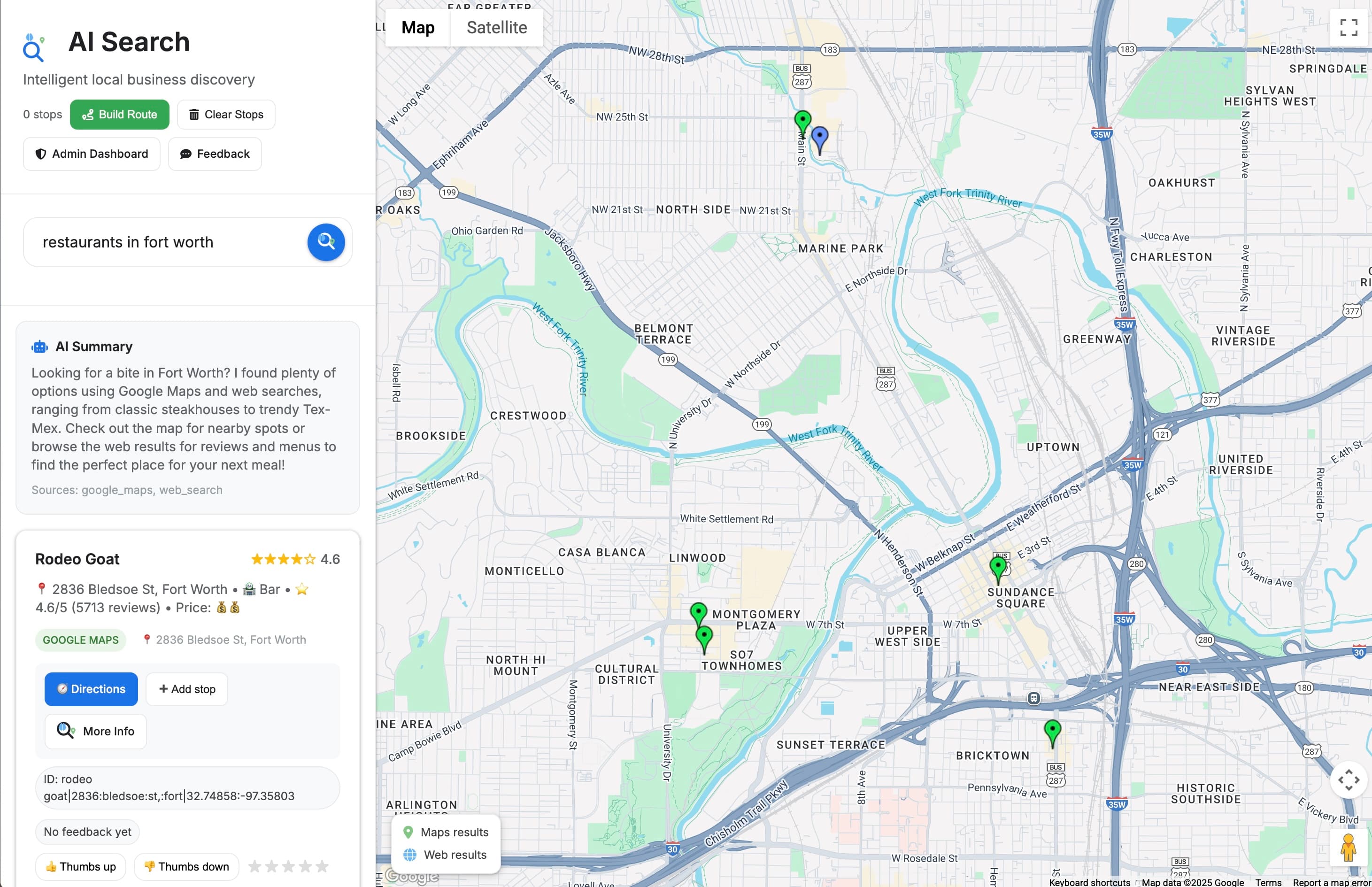 AI Search Interface Demo